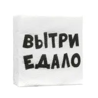Салфетки бумажные однослойные Гармония цвета "ВыТрИ ЕдАлО" 24*24 см, 20 шт