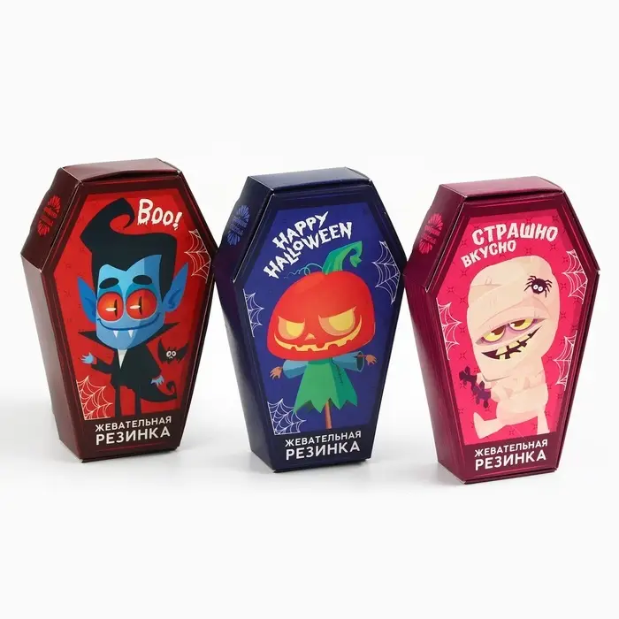 Набор жевательной резинки Страшно вкусно, 3 шт.