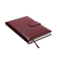 Ежедневник недатированный формат А5, с хлястиком, 112л, линия, пвх, Классика Коричневый