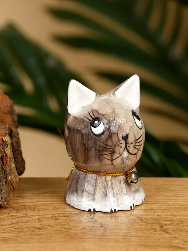 Набор сувенирный "Милые котята" дерево Албезия (4 штуки), 6 см