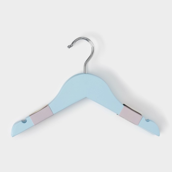 Плечики - вешалки для одежды LaDо́m, 3 шт, детские, 27&times;18 см, цвет голубой