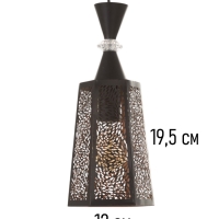 Светильник "Цветы" 1х40Вт Е27 черный 15х15х35+100см