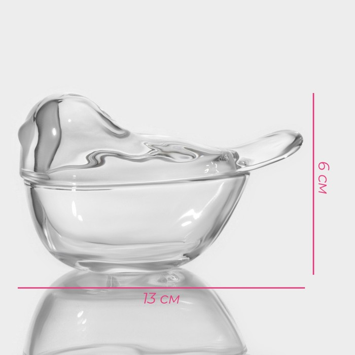 Ёмкость стеклянная для варенья и мёда Доляна &laquo;Синичка&raquo;, 80 мл