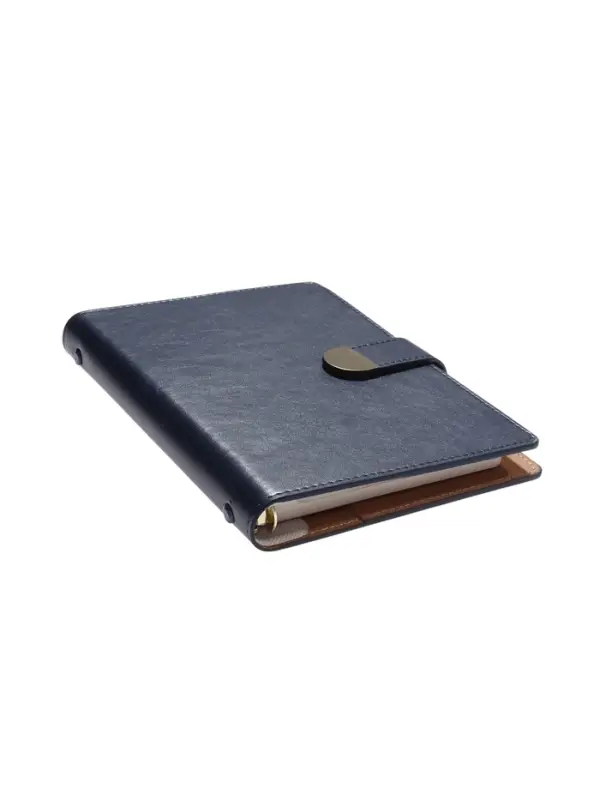 Органайзер на кольцах, C6, с хлястиком, 80л, линия, к/зам, Синий