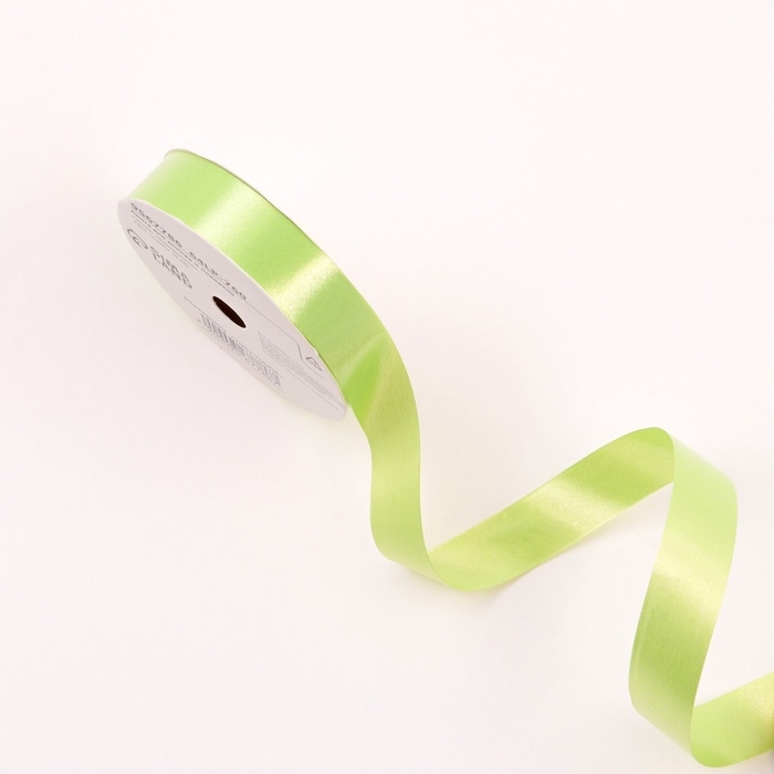 Лента для декора и подарков, салатовый МИКС, 2 см х  45 м набор 4шт   9567786