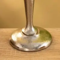 Подсвечник "Иней" алюминий 16 см, цв. серебро