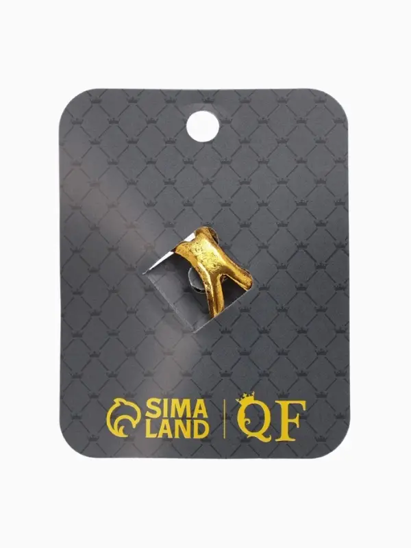 Кольцо для платка "Бабочка", цвет белый в чернёном золоте