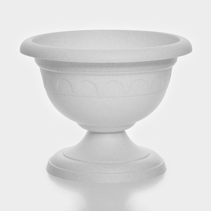 Кашпо уличное на ножке низкий &laquo;Колывань&raquo;, 5,3 л, цвет мраморный