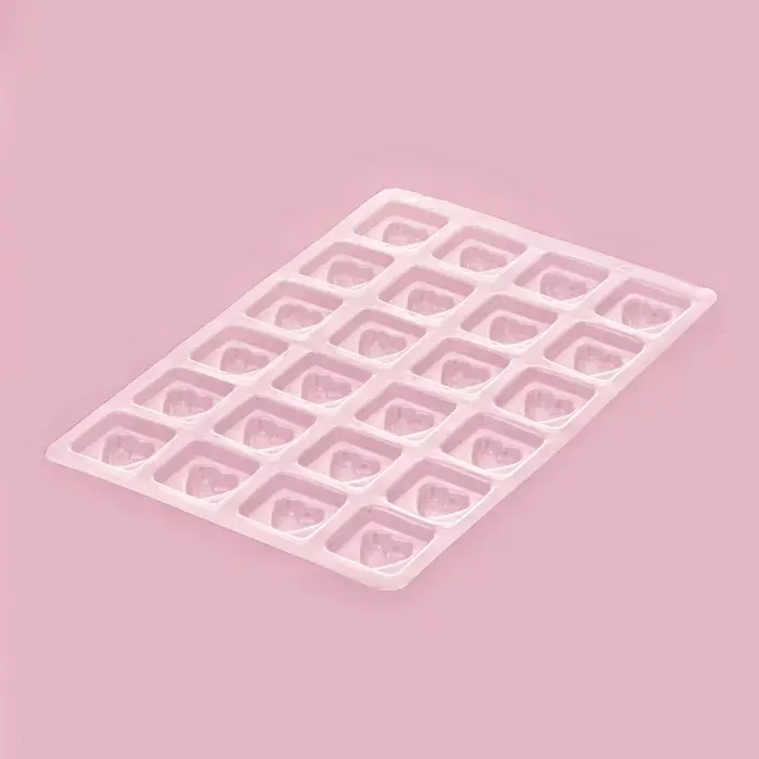 Форма для конфет и шоколада &laquo;Любовь&raquo;, 27&times;18 см, 24 ячейки, цвет прозрачный