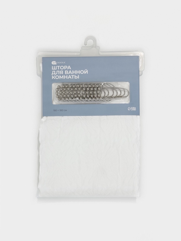 Штора для ванной "Сохо", 180х180 см, полиэстер
