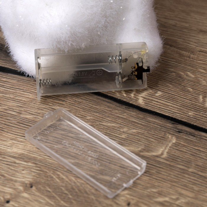 Светодиодная фигура &laquo;Олень&raquo; 20 &times; 25 &times; 12 см, флок, батарейки ААх2 (не в комплекте), свечение тёплое белое