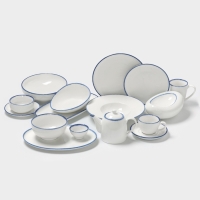 Блюдо овальное Blue Lagoon Magistro 31 см 30.5,х22.7&times;2.3, белое, синий