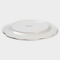 Тарелка фарфоровая Magistro &laquo;Этюд&raquo;, d=20 см, цвет белый