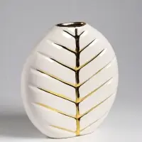 Ваза настольная керамика "Новайо" 18х17 см, белый