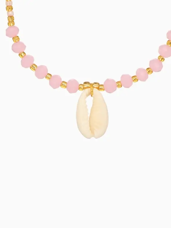 Браслет "Лила" длина 16 см, цв. розовый, золотистый