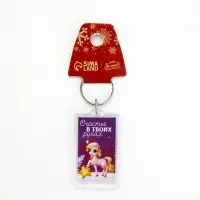 Брелок из пластика &laquo;Новогодний&raquo;, 6 шт., 5&times;4 см, МИКС