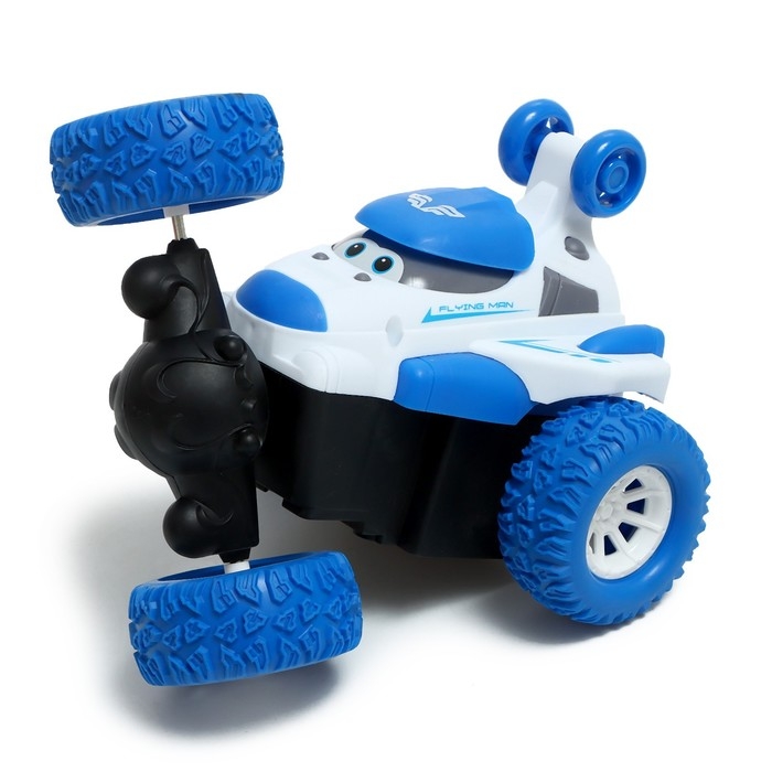 Машинка &laquo;Перевёртыш&raquo;, радиоуправляемая, работает от аккумулятора, цвет синий