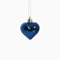 Набор украшений пластик 23 шт "Праздничный хоровод" 4 см, синий