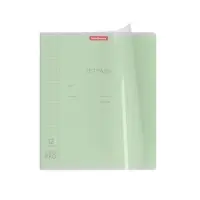 Тетрадь 12 листов, ErichKrause &laquo;Классика CoverPrо&raquo;, в клетку, пластиковая обложка, блок офсет, 100% белизна, МИКС