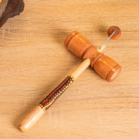 Сувенирный музыкальный инструмент "Стучалка" махагон, 17 см