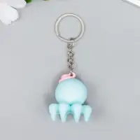 Брелок резина "Осьминожка в шляпке" МИКС 10х3,6 см