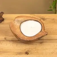 Свеча в кокосе, 18&times;22&times;7 см, коричневая