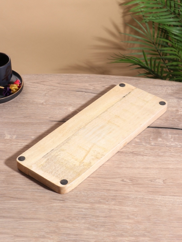 Блюдо прямоугольное "Мудрый слон" дерево манго 41х15 см