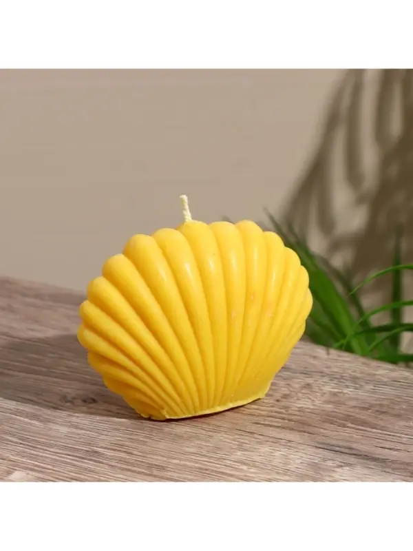 Свеча "Ракушка малая" 9х4х7,5 см, соевый воск МИКС