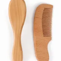 Набор деревянных расчесок детских с натуральной щетиной, 2 шт в коробке, M&B