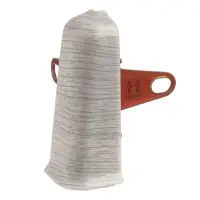 Угол наружный (внешний) с крепежом для плинтуса &laquo;Деконика&raquo;, 70 мм, цвет 253 ясень серый