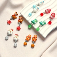 Клипсы детские набор 6 пар "Выбражулька" в форме елки, форма МИКС, цвет МИКС