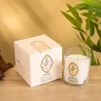 Свеча ароматическая в стекле "Лаванда" соевый воск 120гр