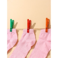 Прищепки бельевые &laquo;Пингвин&raquo;, 8 см, 12 шт, цвет МИКС