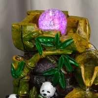 Фонтан "Панды на мельнице" 25х15х16 см (с подсветкой)