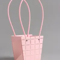 Сумка для цветов розовая влагостойкая, 13x9.5x13&plusmn;5% см