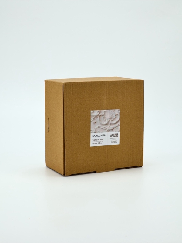 Чайная пара Dolce Ceramo. &laquo;Классика&raquo;, 2 предмета: кружка 280 мл, блюдце d=16 см