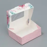 Кондитерская упаковка, коробка с ламинацией &laquo;8 марта&raquo;, 10 х 8 х 3.5 см