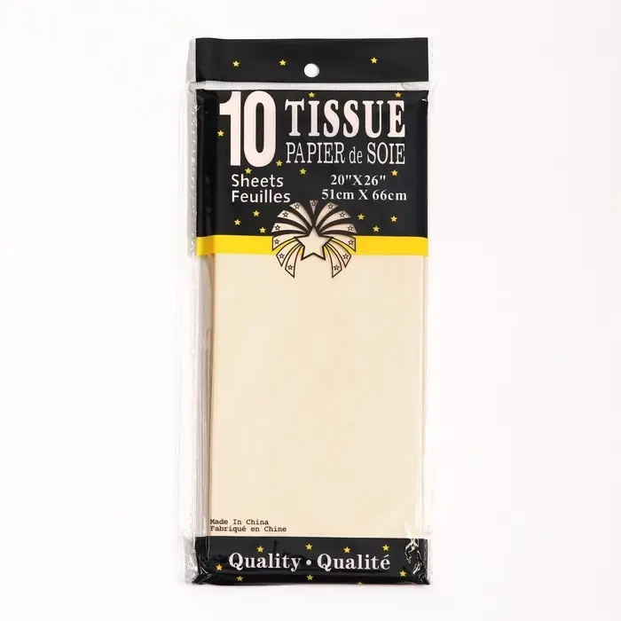 Бумага упаковочная тишью, &laquo;Жемчужная&raquo;, слоновая кость, 50&times;70 см