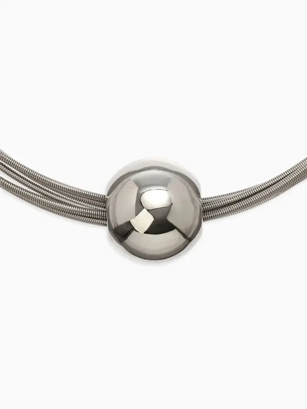 Набор 2 пред-та: колье, браслет "Бусина на нитях", цвет серебро