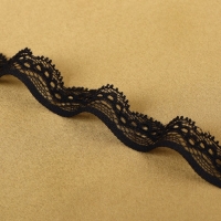 Кружево эластичное, 17 мм &times; 10 &plusmn; 1 м, цвет чёрный