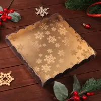 Коробка для печенья, &laquo;С Новыйм годом!&raquo;, 21&times;21&times;3, Новый год