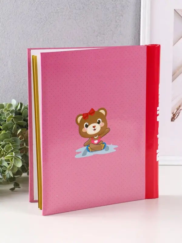 Фотоальбом 10 магнитных листов "Мишка" 23X28см, пер-т внутр.спираль