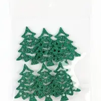 Декор "Зеленые елочки", набор 6 шт.