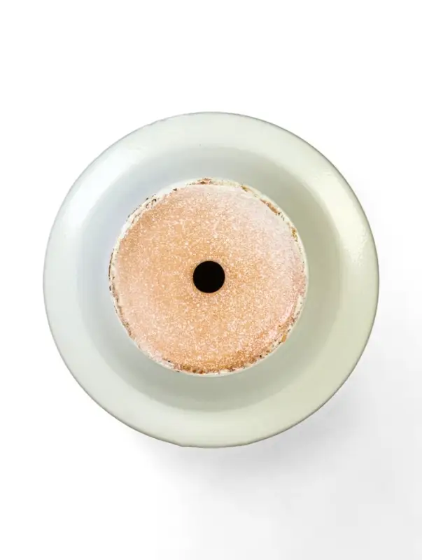 Горшок цветочный с поддоном 0,9 л, керамика "Листья" (М)