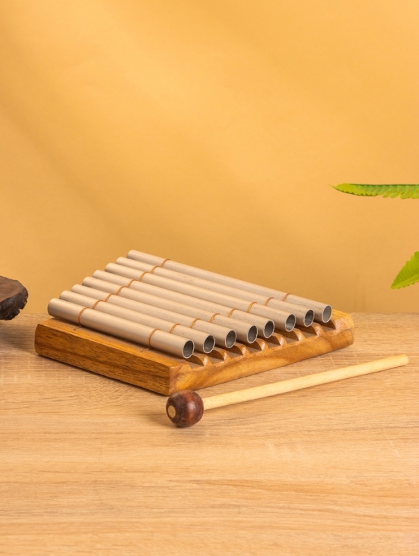 Сувенирный музыкальный инструмент "Ксилофон" дерево, алюминий, 15х17х3 см