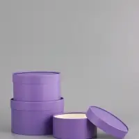 Набор подарочных коробок 3 в 1, завальцованные &laquo;Лавандовый&raquo;, 20 х 12 - 18 х 10 - 16 х 8 см