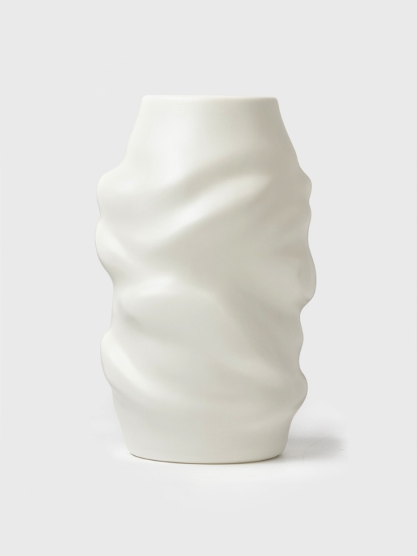 Ваза для цветов 9х6х20 см, цвет белый