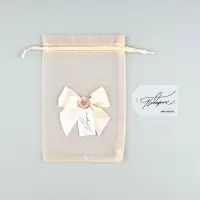 Мешочек подарочный из фатина с термонаклейкой &laquo;Бант&raquo;, 11 х 16 см +/- 1.5 см