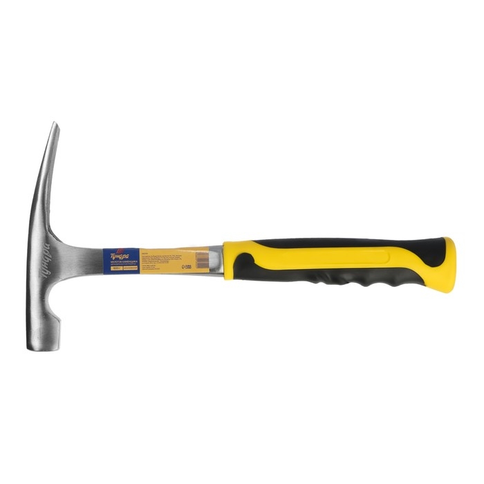 Молоток каменщика ТУНДРА ПРОФИ, цельнокованый, двухкомпонентная  рукоятка, 600 г