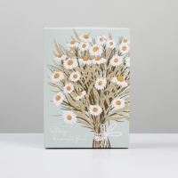 Коробка подарочная складная, упаковка, &laquo;Ромашки&raquo;, 21 х 15 х 7 см